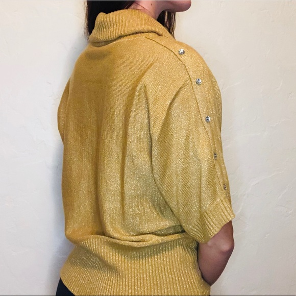 Evan-Picone Cowlneck Sweater with Gems - Picture 3 of 9